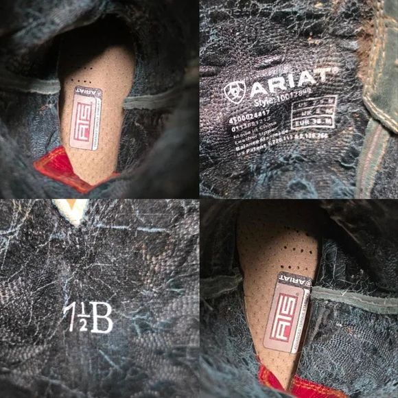 Ariat Western Cowboy Boots Womens Size 7.5 Green Teal - Picture 6 of 8